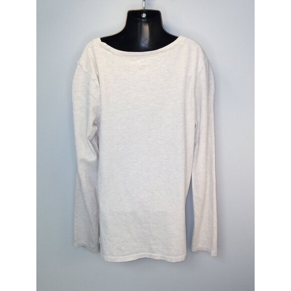 Old Navy Kid's Tan Pink Long Sleeve Tee Shirt Size Large (10/12) - Picture 2 of 3